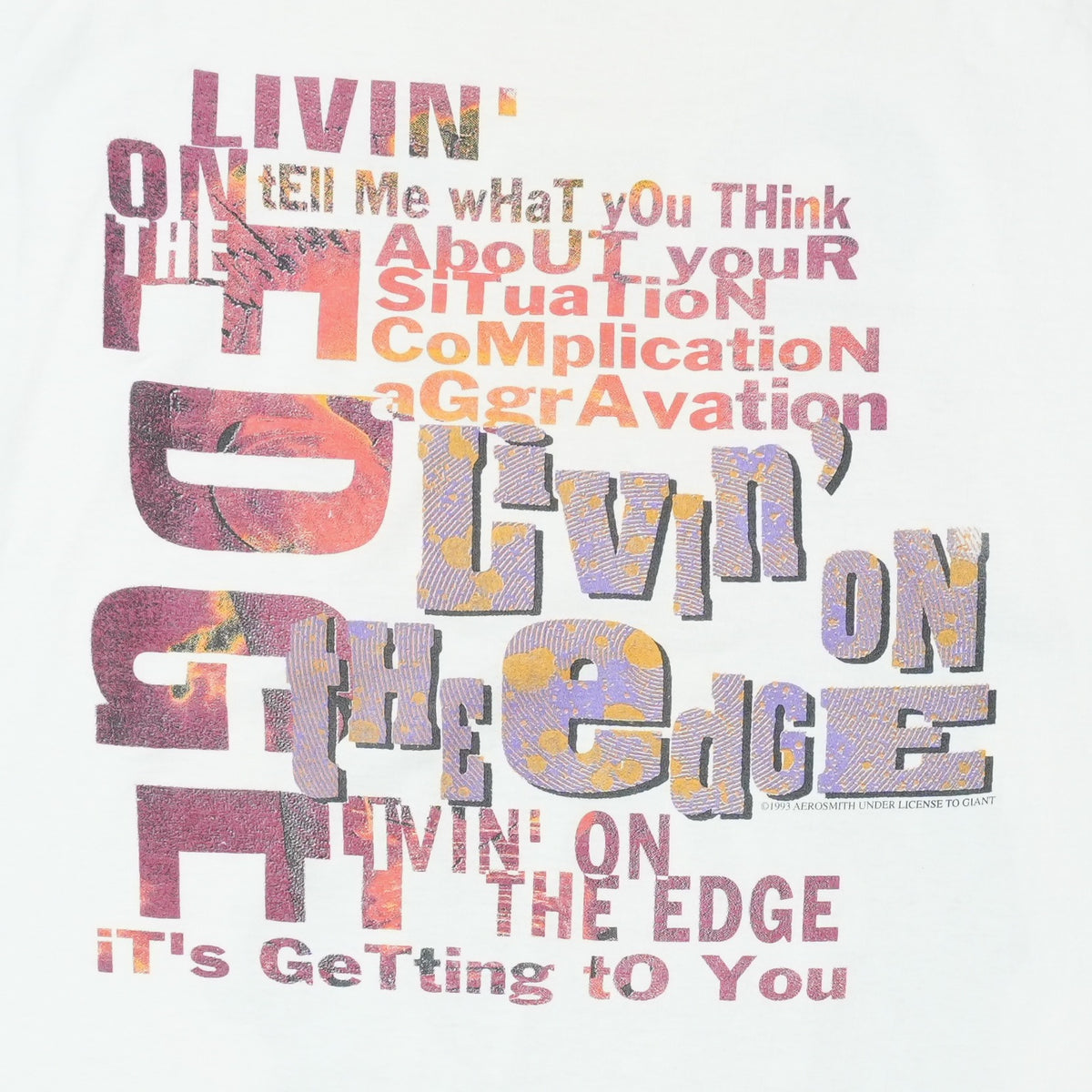 1993 Aerosmith Get A Grip Livin On The Edge Shirt