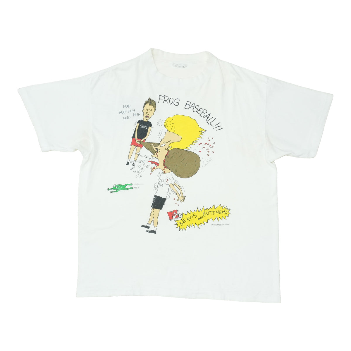 1993 Beavis And Butt-Head Frog Baseball Shirt