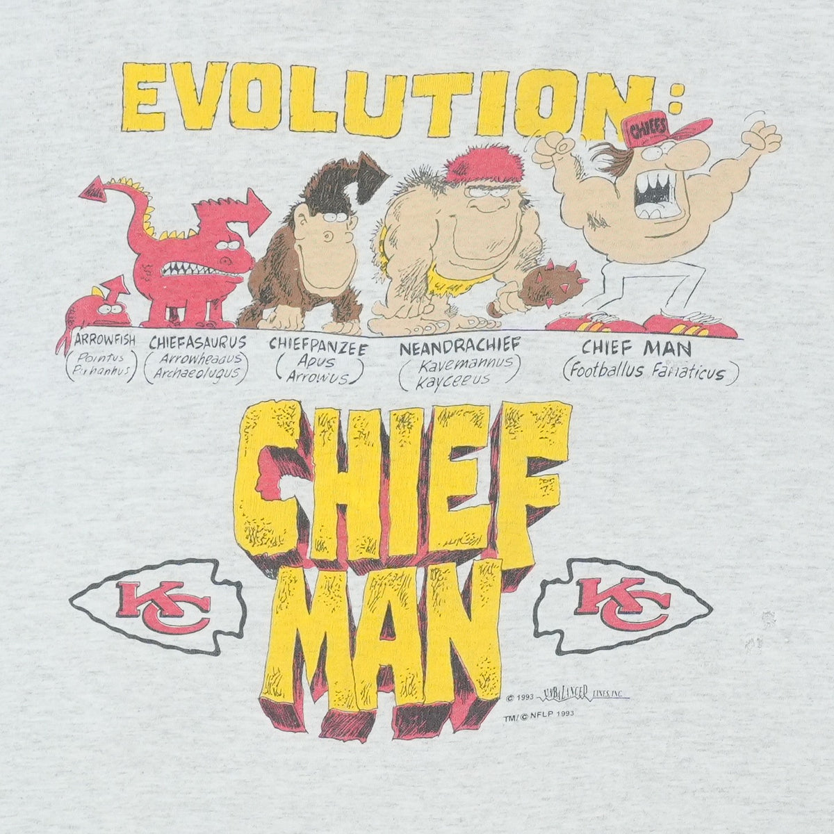 1993 Kansas City Chiefs Chief Man Shirt