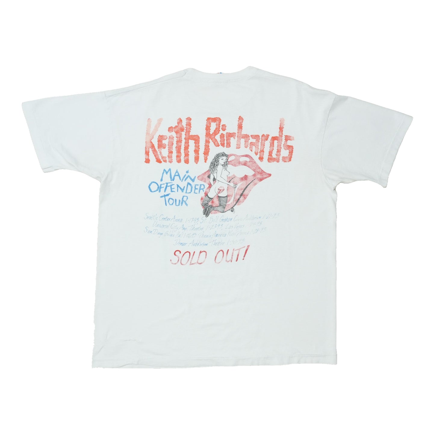 1993 Keith Richards Main Offender Tour Shirt