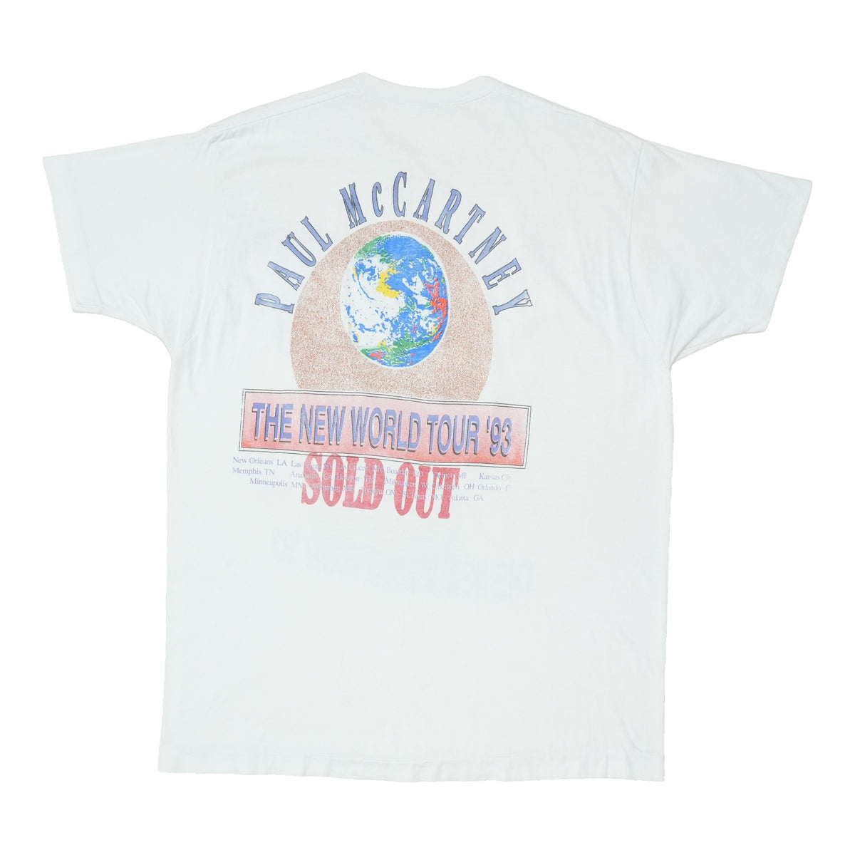 1993 Paul McCartney The New World Tour Shirt