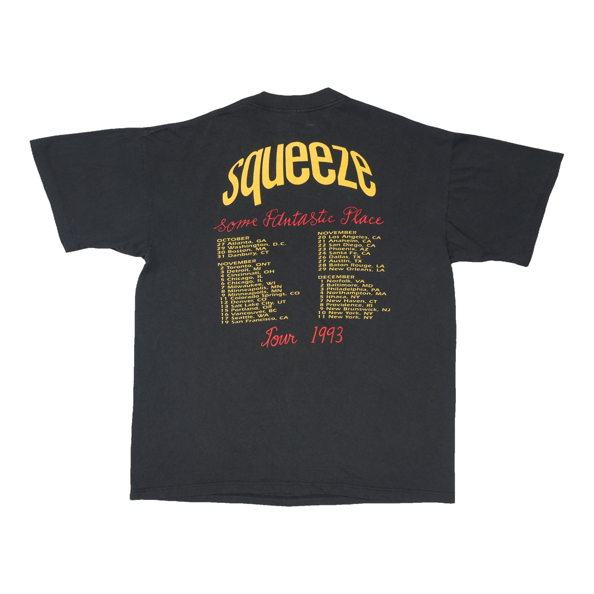 1993 Squeeze Some Fantastic Place Tour Shirt