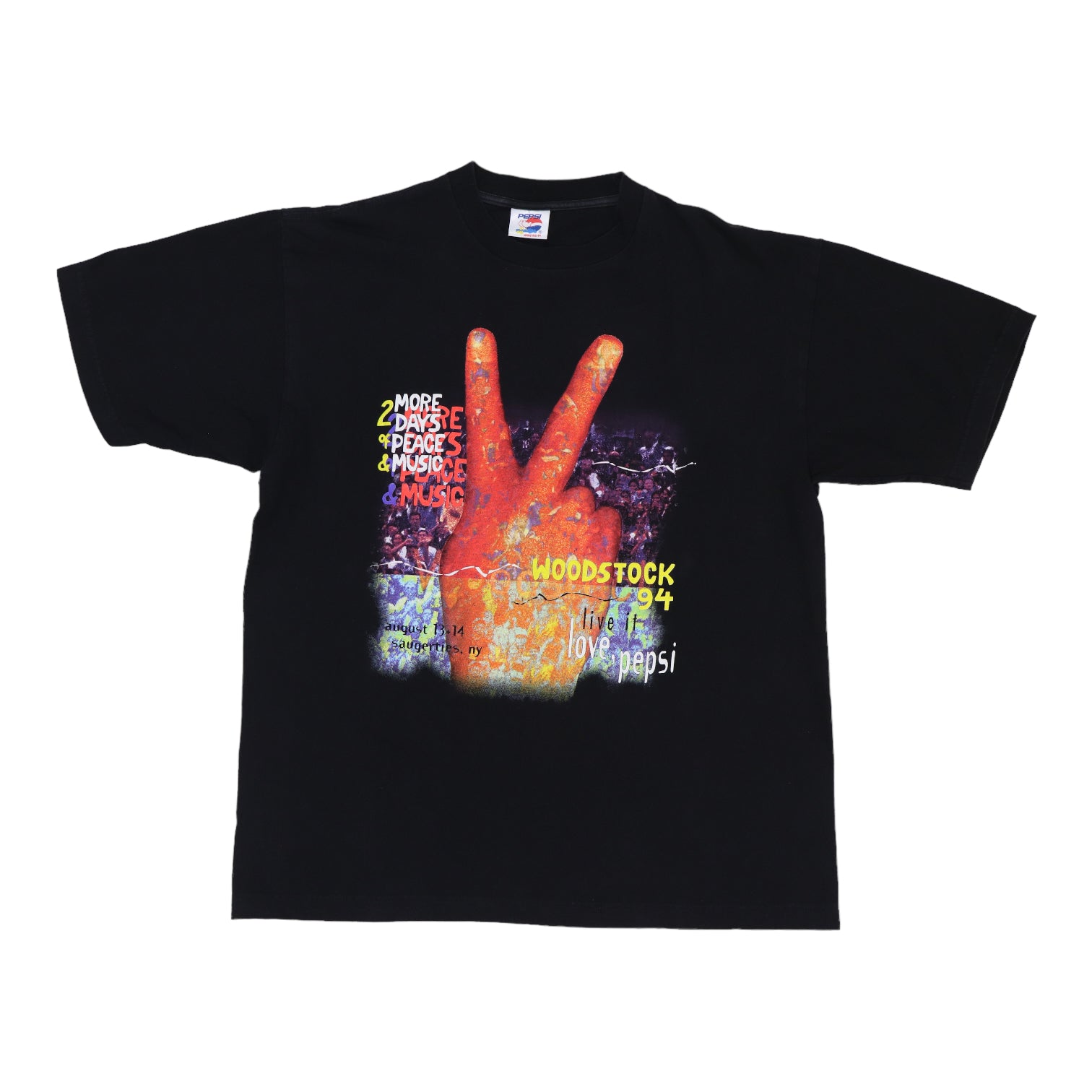 Woodstock '94 ピースマーク Tシャツ 1994 Woodstock Concert Shirt | Authentic Vintage Tee – WyCo Vintage