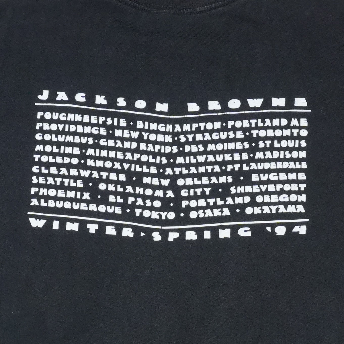 1994 Jackson Browne Winter Spring Tour Shirt