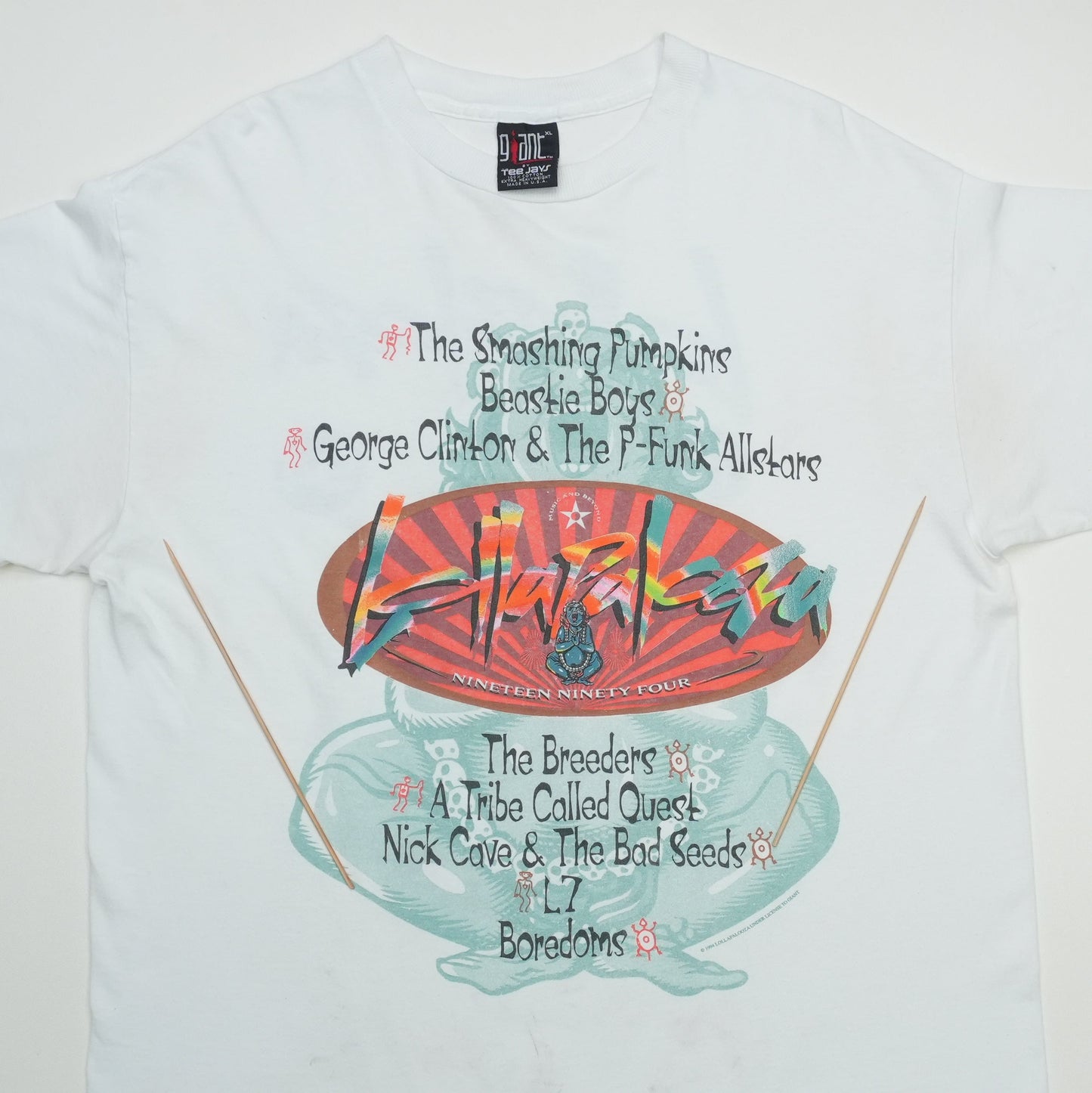 1994 Lollapalooza Smashing Pumpkins Beastie Boys Tour Shirt Detail 4