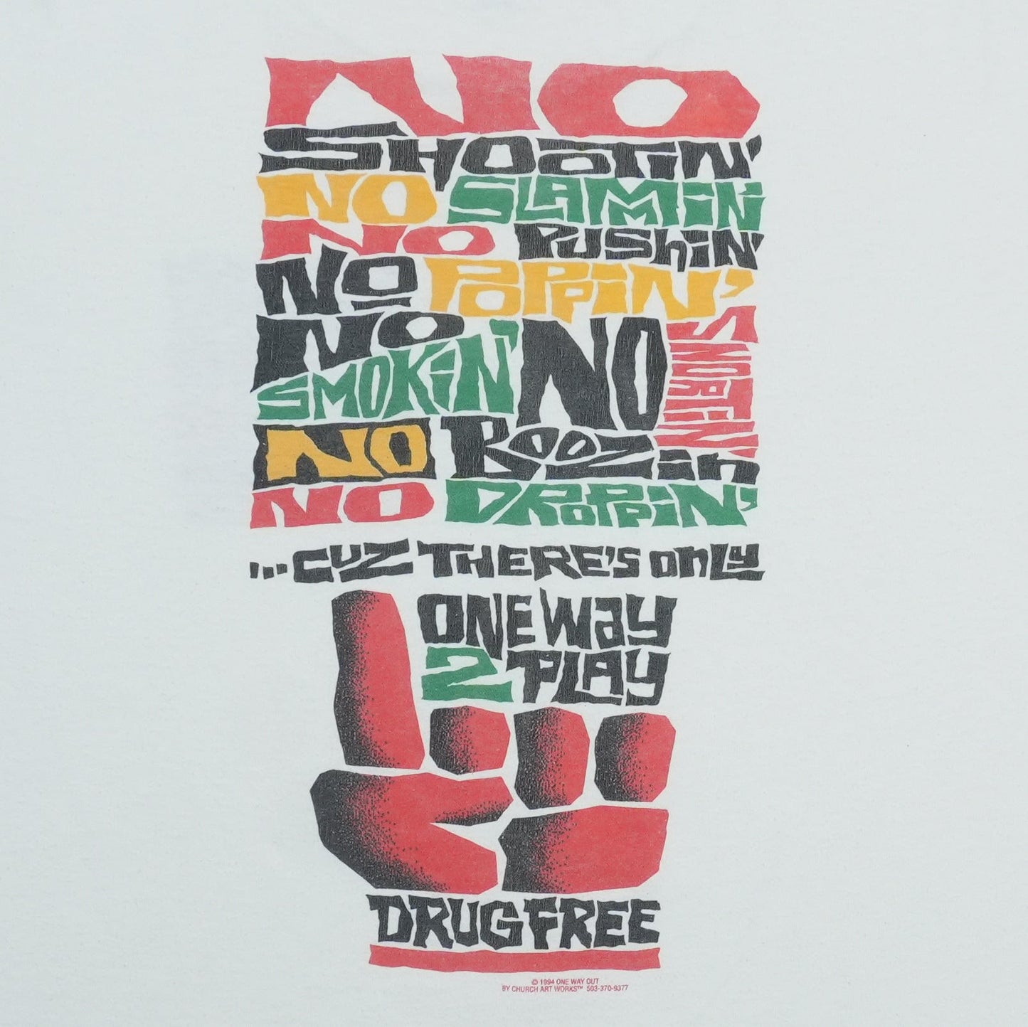 1994 One Way Out Shirt Detail 5