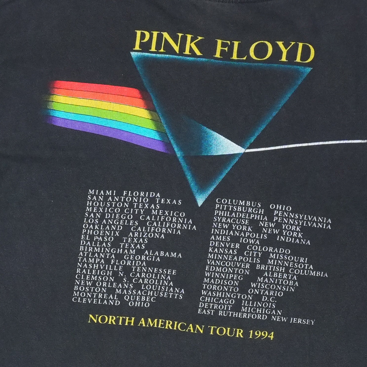 1994 Pink Floyd Dark Side Of The Moon North American Tour Shirt