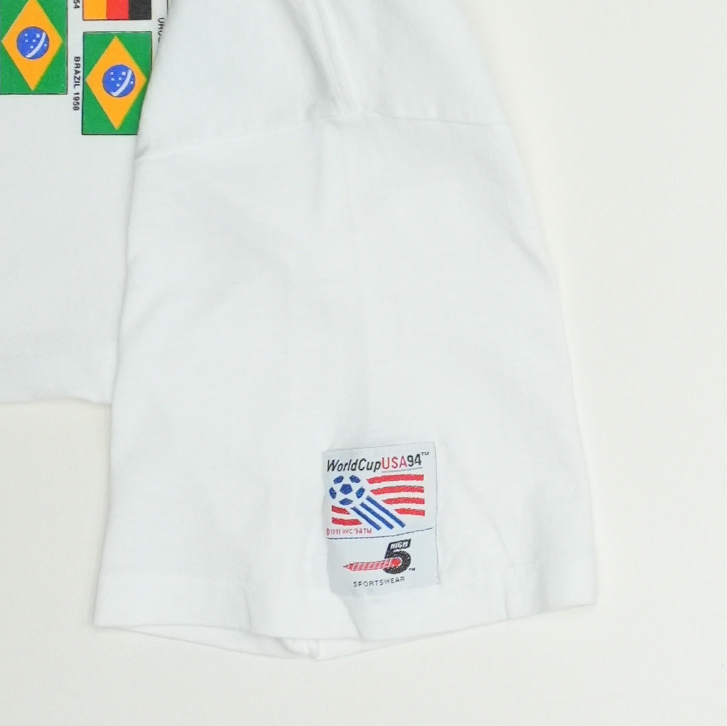 1994 World Cup USA Flags Soccer Shirt Detail 5