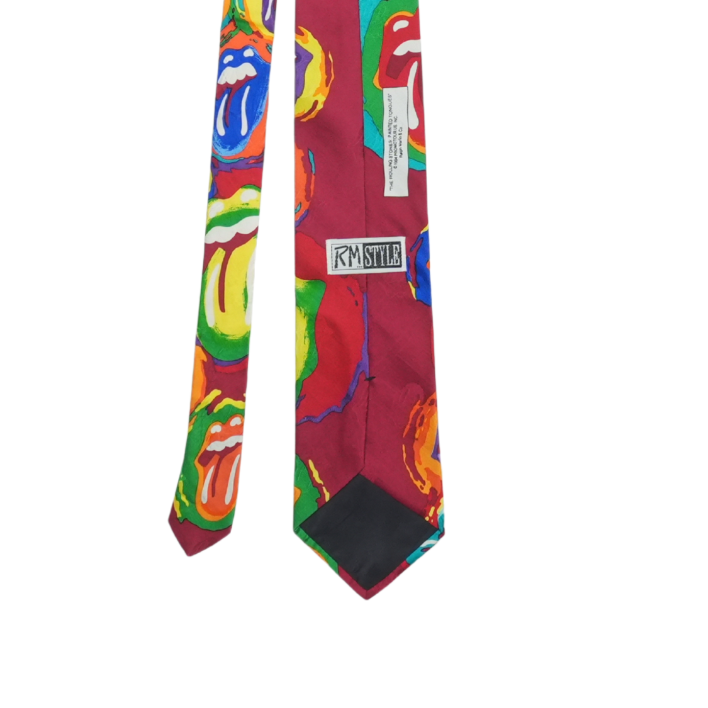 1994 Rolling Stones Painted Tongues Tie Label Detail