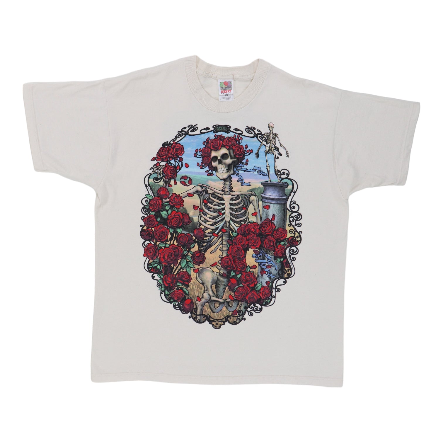 Maglietta Ufficiale Grateful Dead Bertha Circle Vintage Wash Donna - Grigio, Fit Skinny, Cotone Morbido