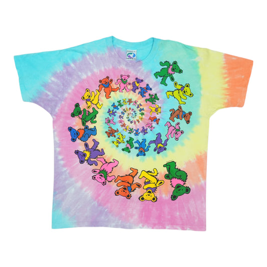 1995 Grateful Dead Spiral Bears Tie Dye Shirt