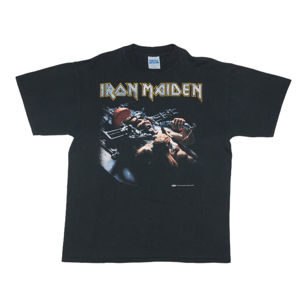 1995 Iron Maiden Man On The Edge Vintage Shirt – WyCo Vintage