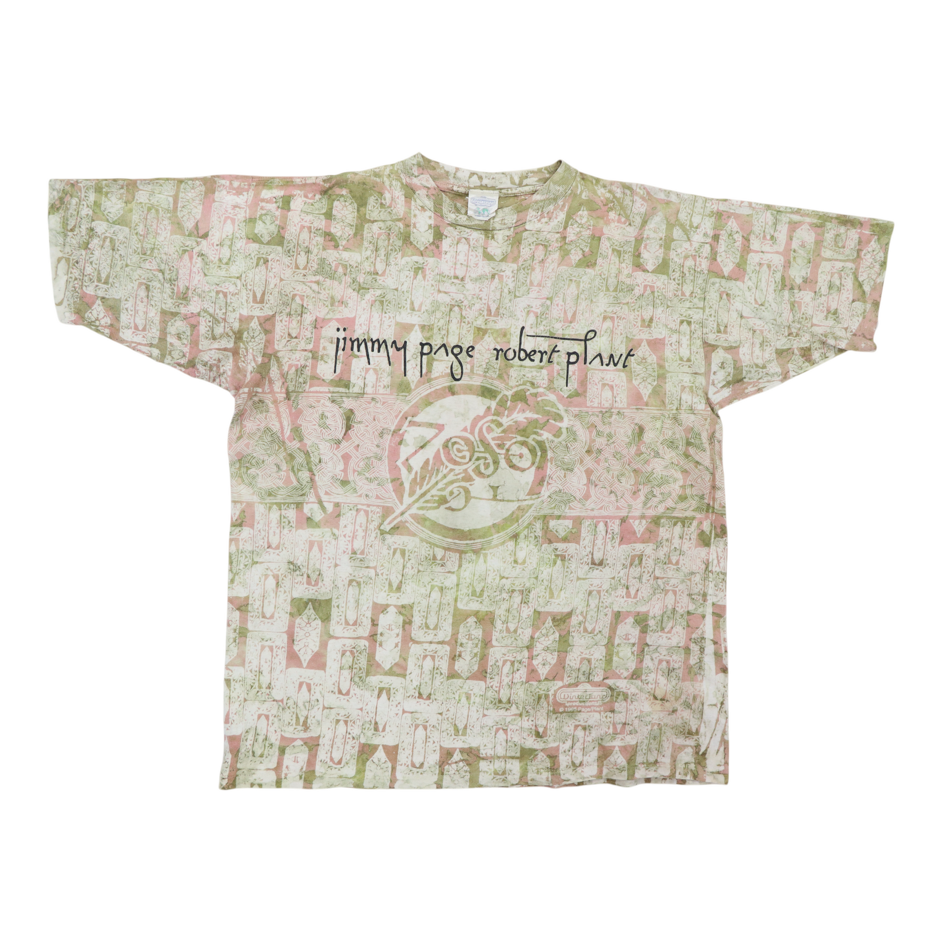 トップス Jimmy page Robert plant 1995 T-shirt XL Vintage Jimmy Page & Robert Plant No Quarter Concert T Shirt 1995