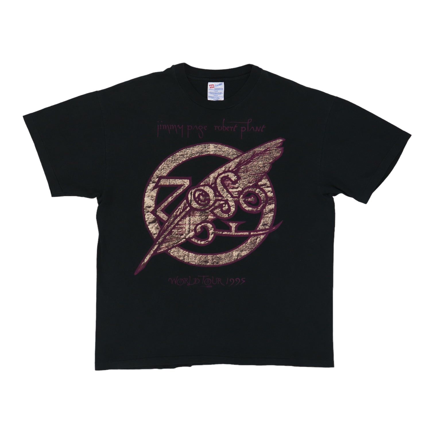 Original vintage 1995 Jimmy Page Robert Plant Zoso Tour Shirt WyCo Vintage