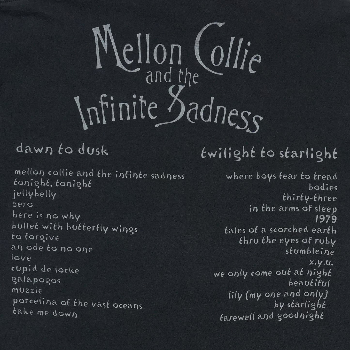 1995 Smashing Pumpkins Mellon Collie And The Infinite Sadness Shirt Detail 4