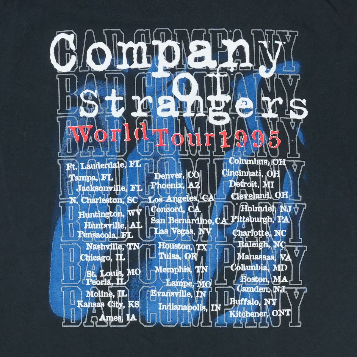 1995 Bad Company Company Of Strangers World Tour Shirt