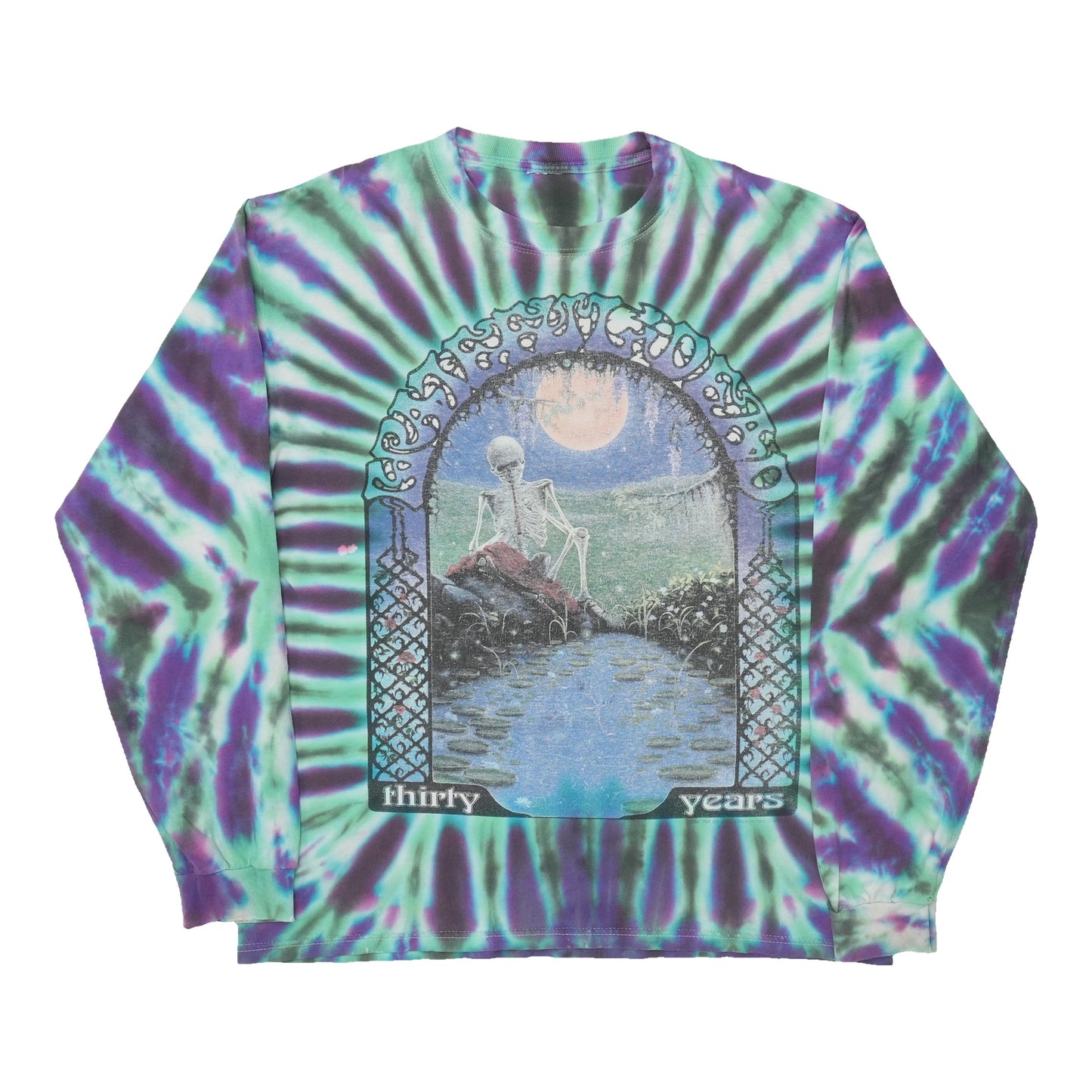 1995 Grateful Dead Thirty Years Tie-Dye Long Sleeve Shirt