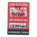 1995 Nine Inch Nails Self Destruct Tour Topeka Backstage Pass