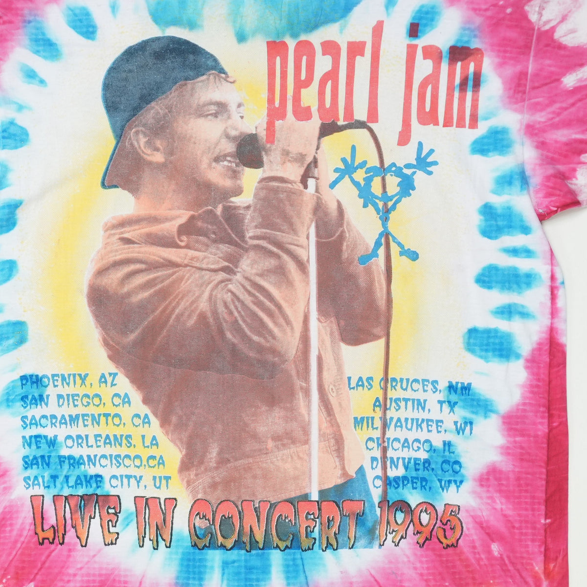 1995 Pearl Jam World Tour Tie Dye Shirt