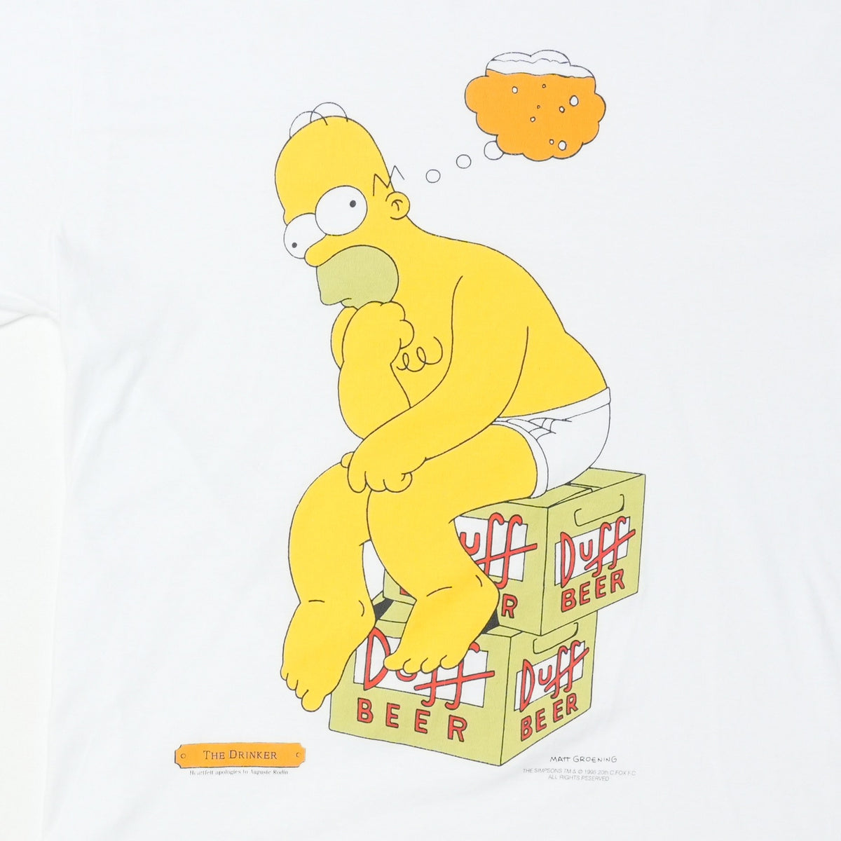 1995 Simpsons Homer The Drinker Shirt