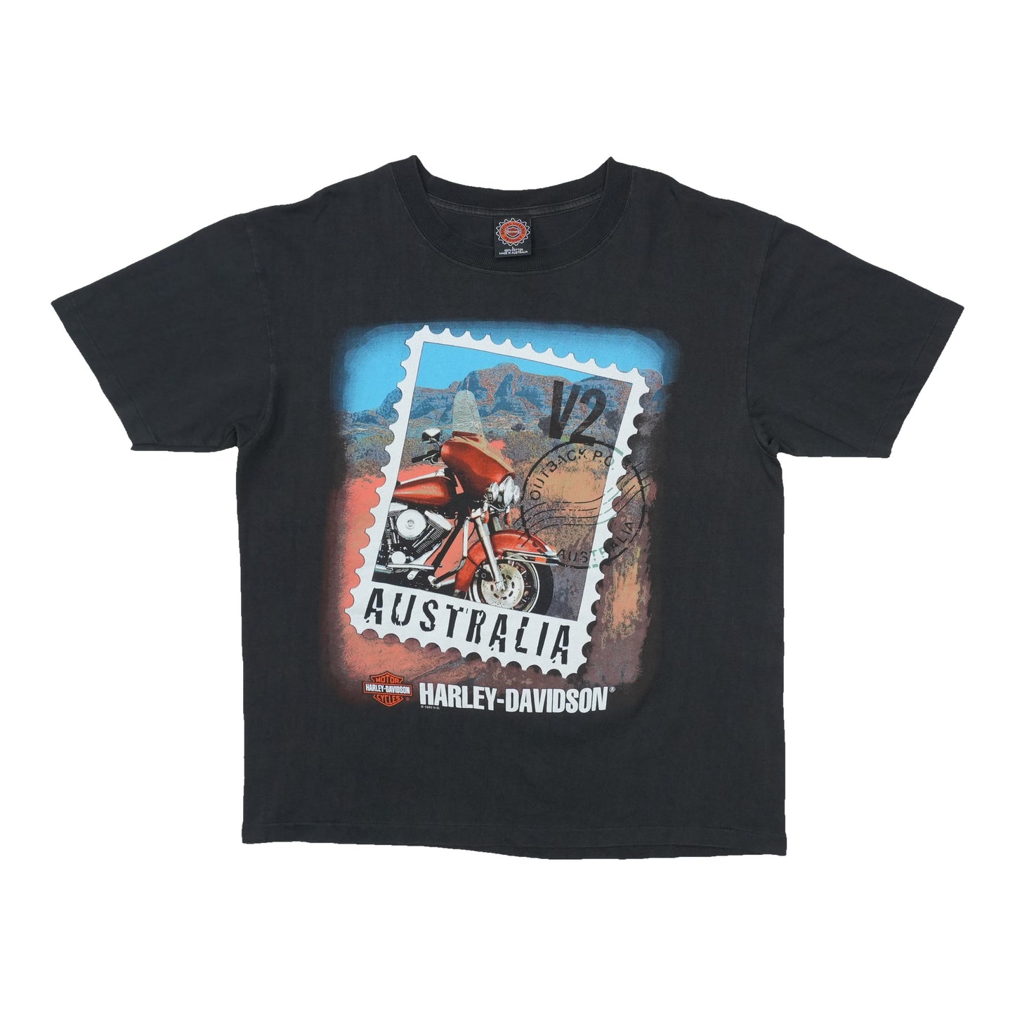 1996 Harley Davidson Australia Postage Stamp Shirt