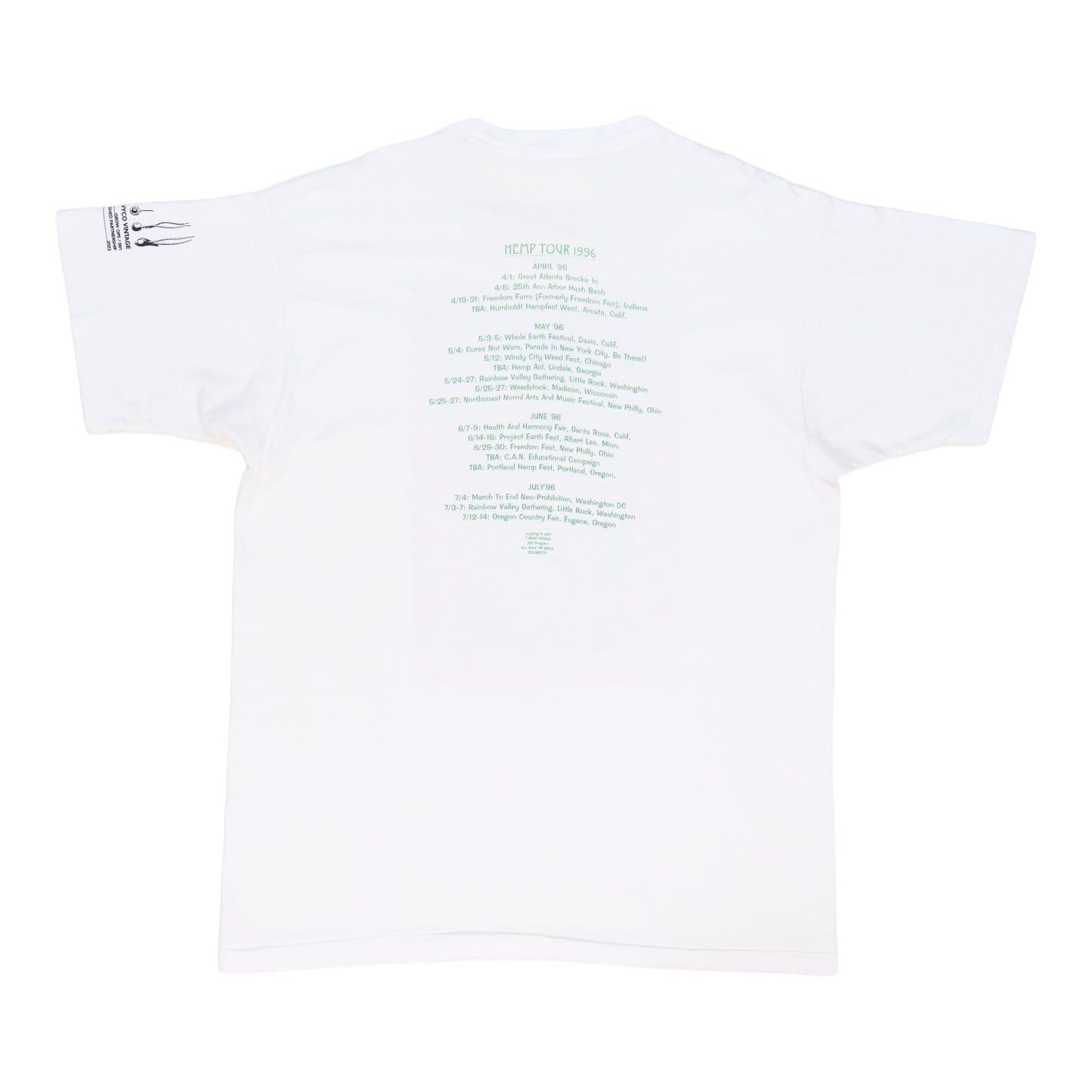 1996 Hash Bash Hemp Tour Shirt