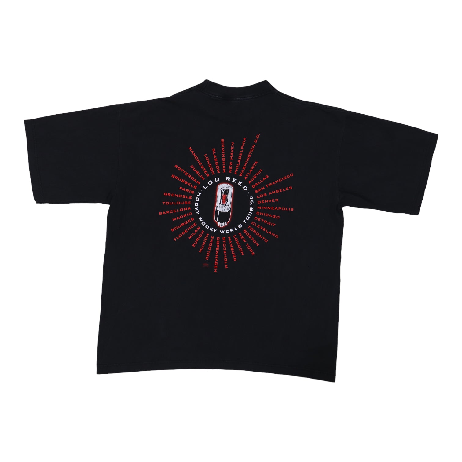 1996 Lou Reed Hooky Wooky World Tour Shirt | Authentic Vintage Tee