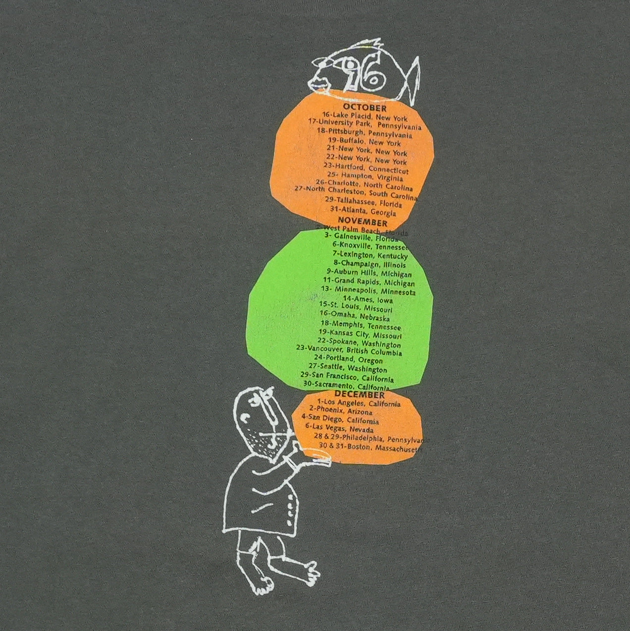 1996 Phish Tour Shirt Detail 4