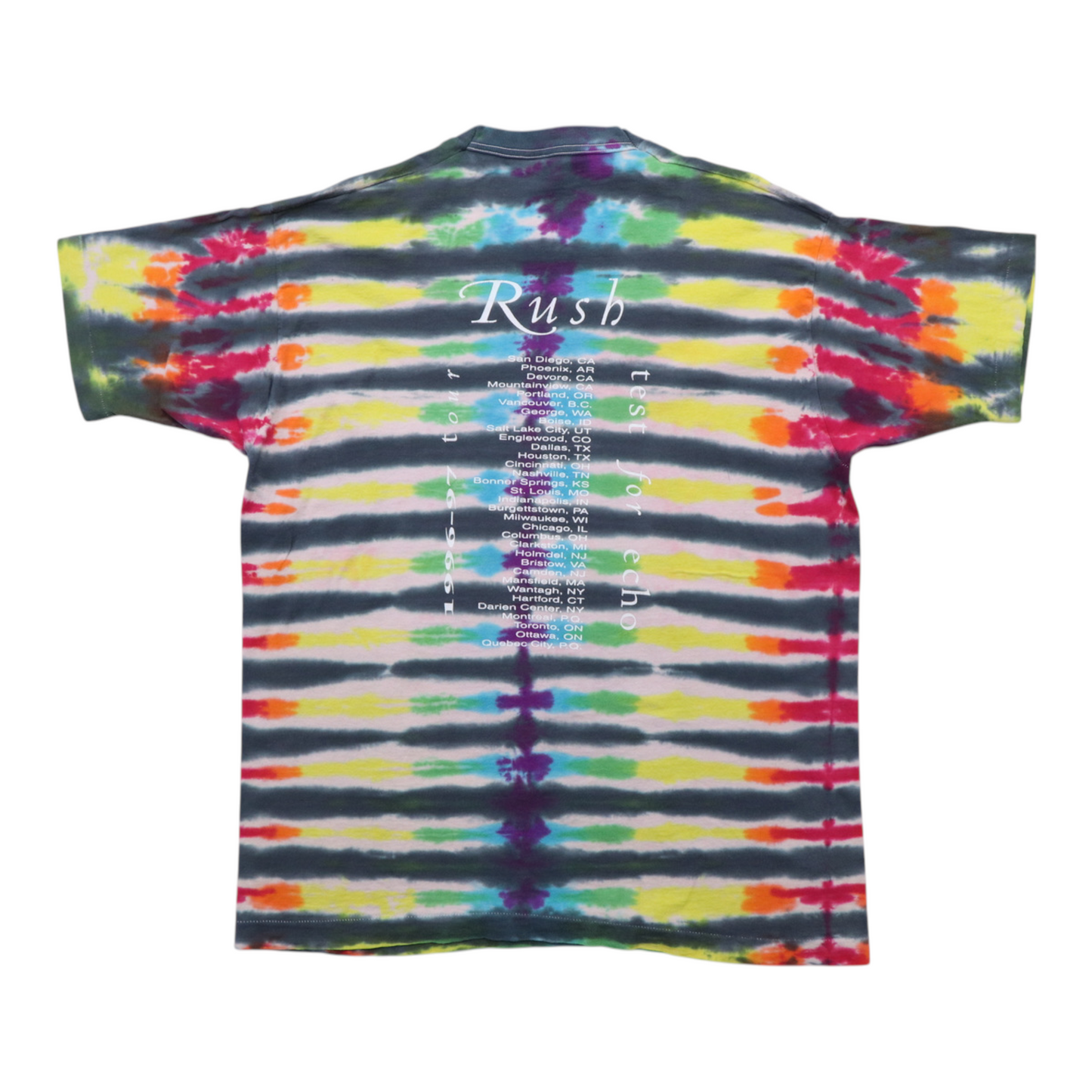 1996 Rush Test For Echo Tie Dye Tour Shirt
