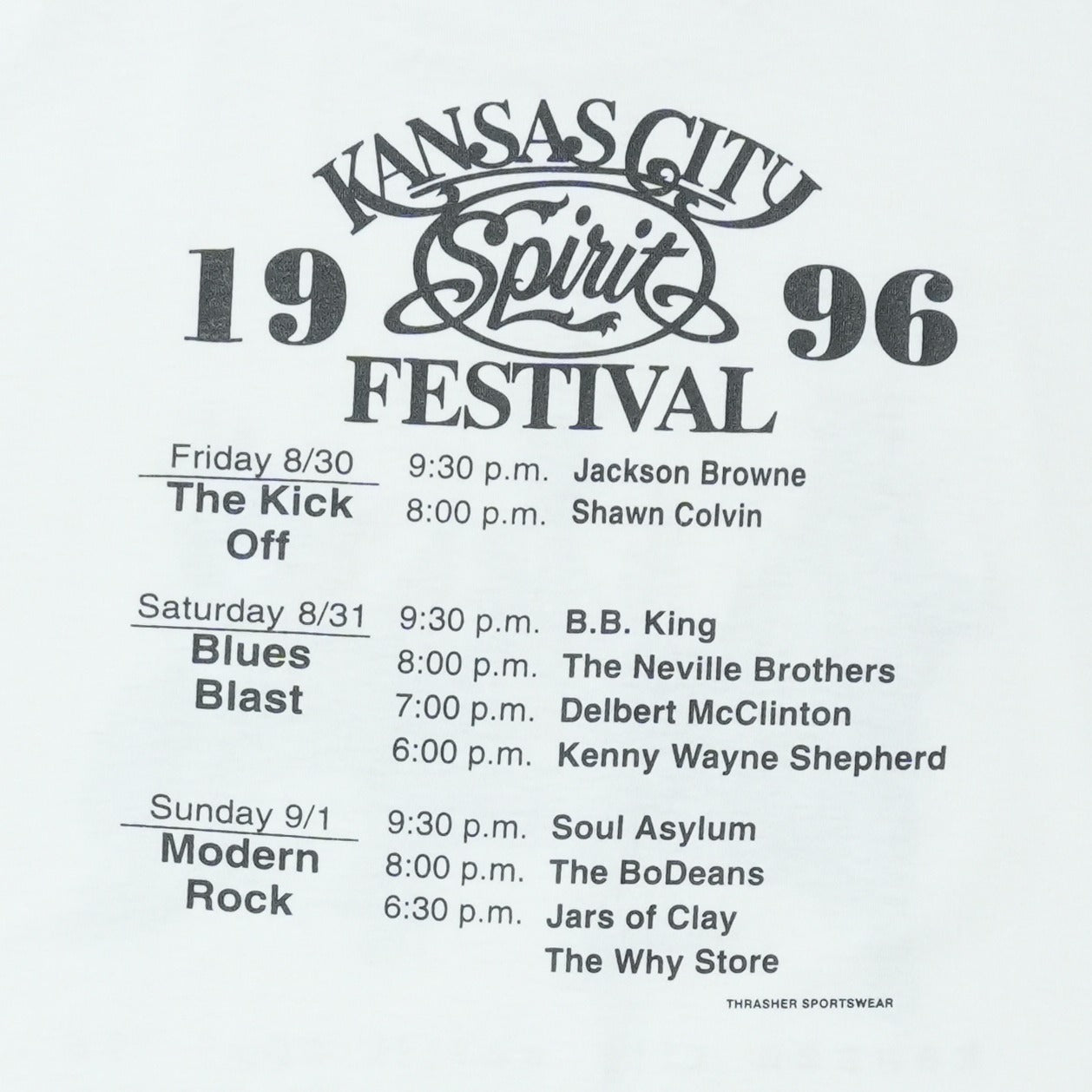 1996 Kansas City Spirit Fest Shirt