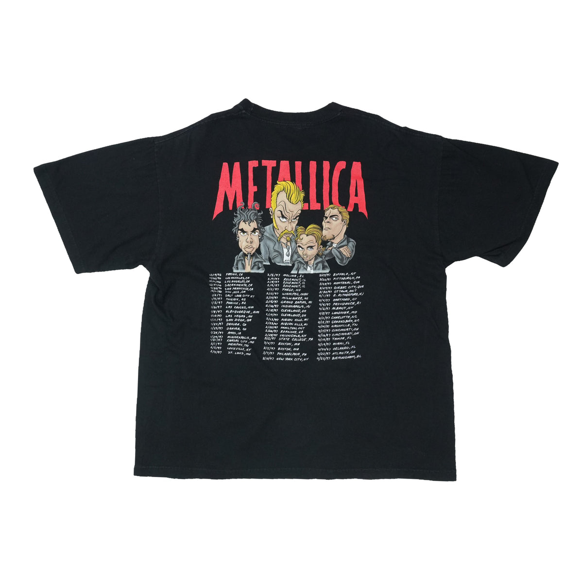 1996 Metallica Cartoon Tour Shirt
