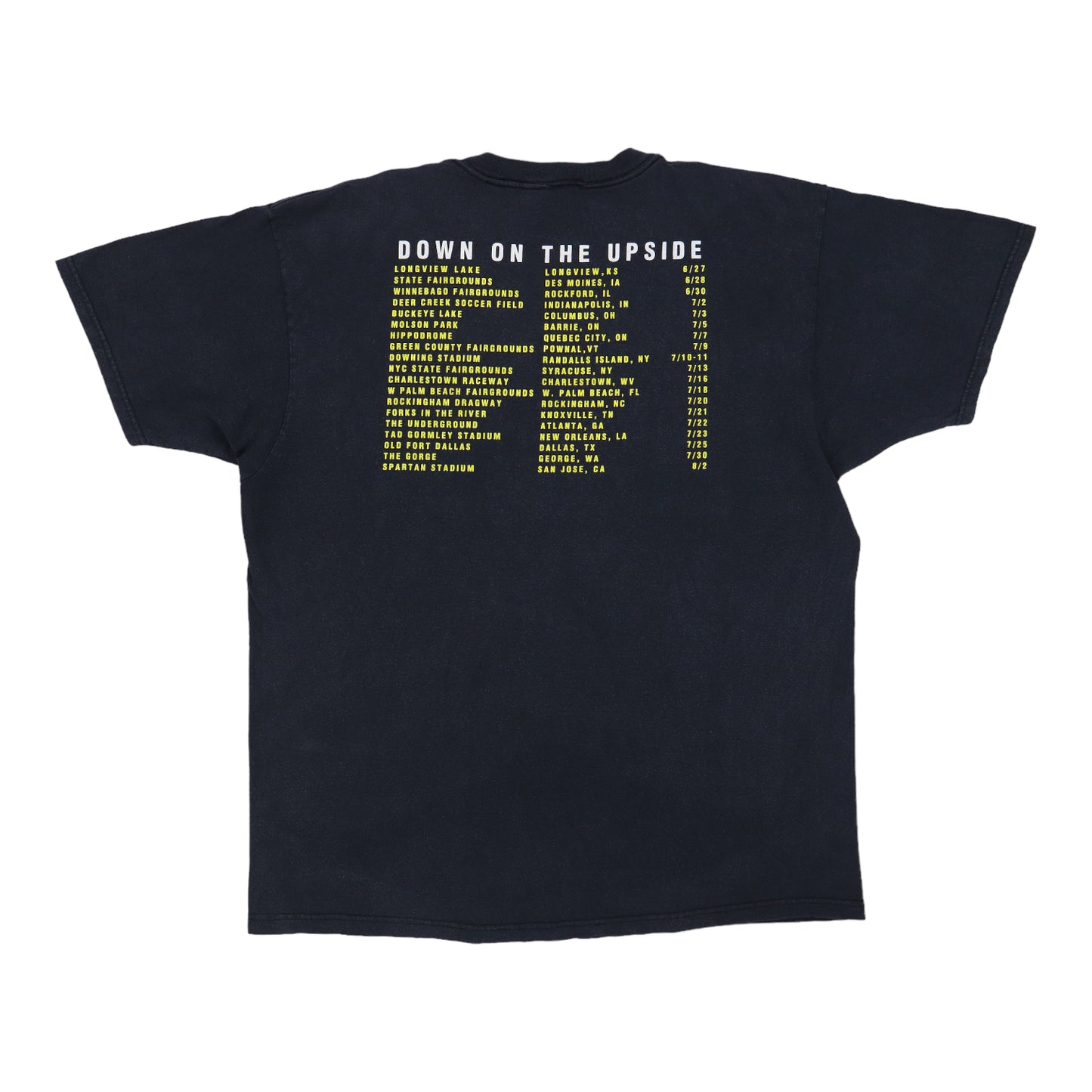 1996 Soundgarden Down On The Upside Tour Shirt