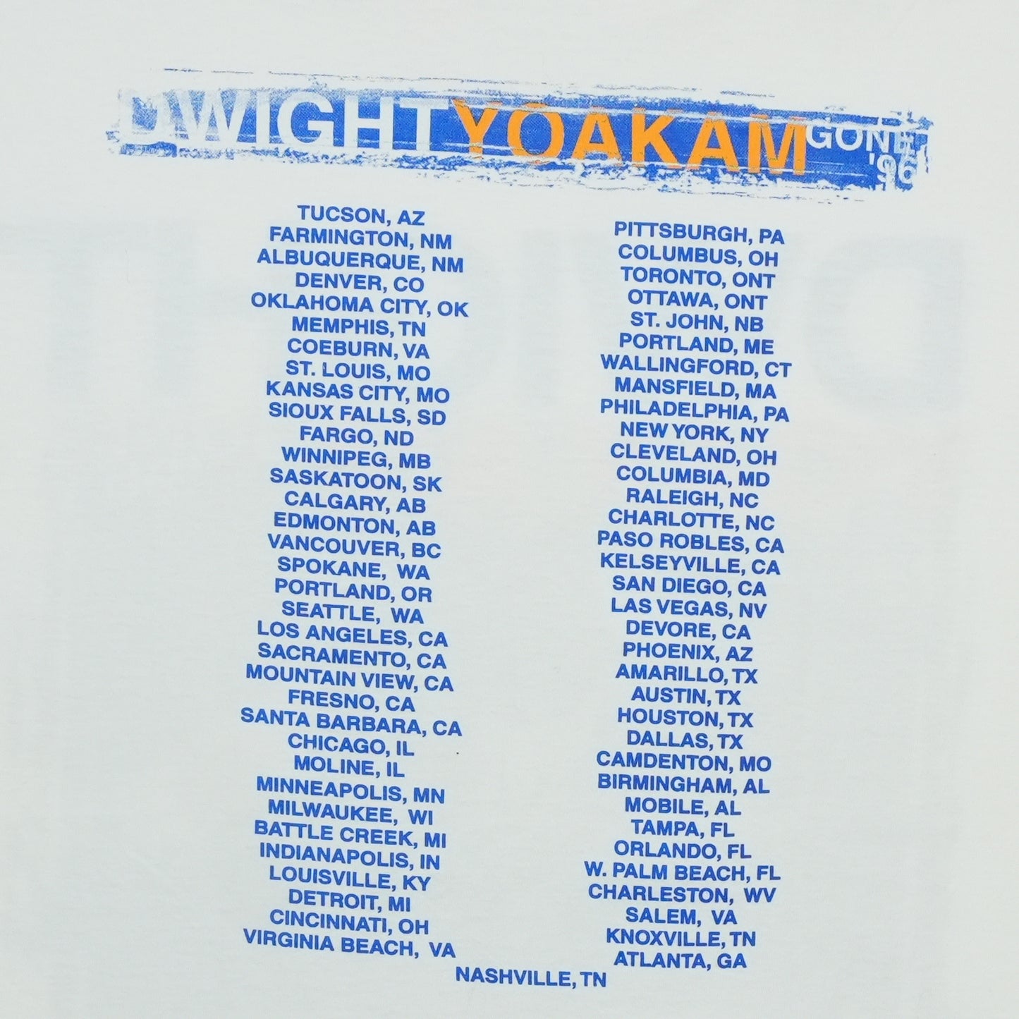 1996 Dwight Yoakam Gone Shirt Detail 3