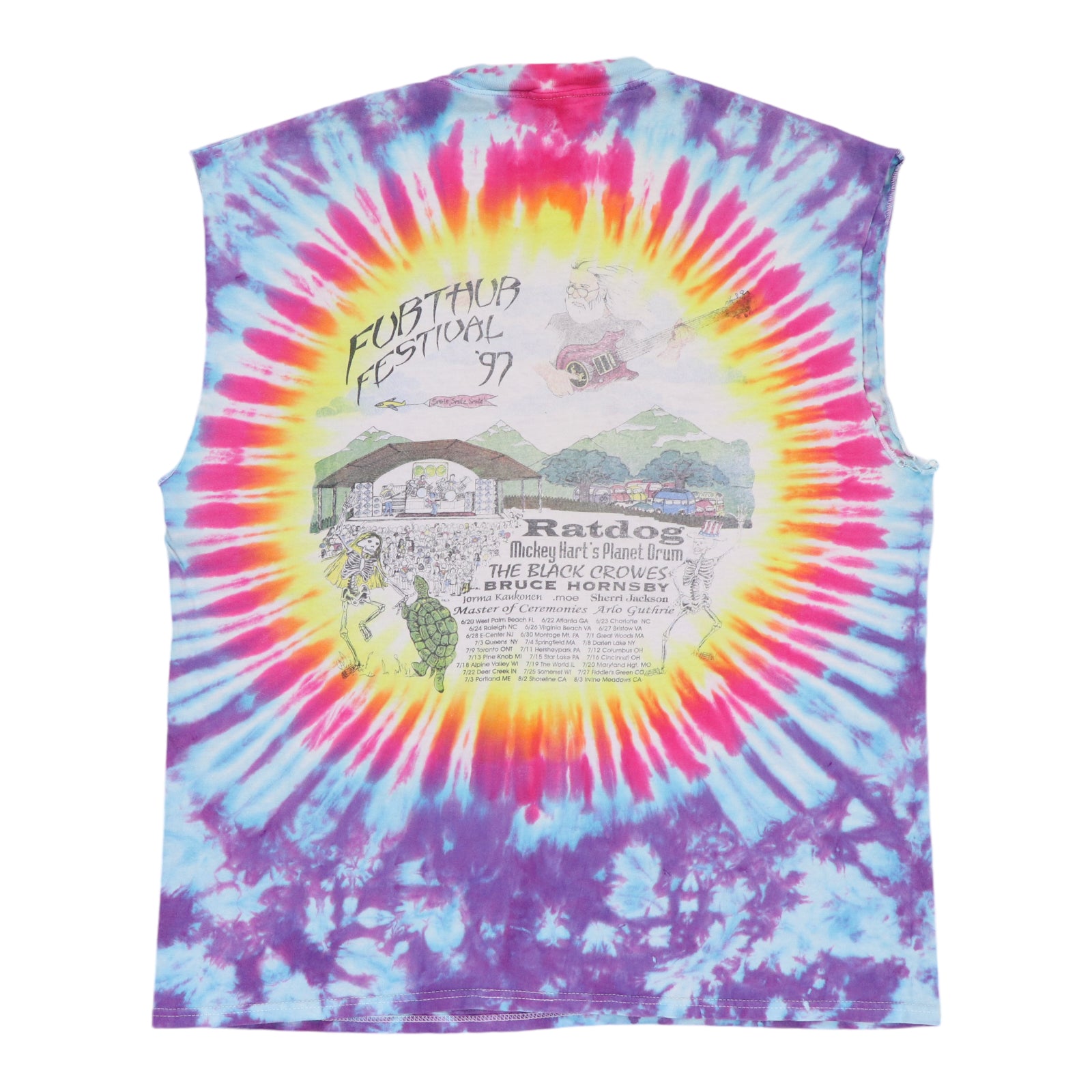 1997 Further Festival Tour Tie Dye Shirt | Authentic Vintage Tee