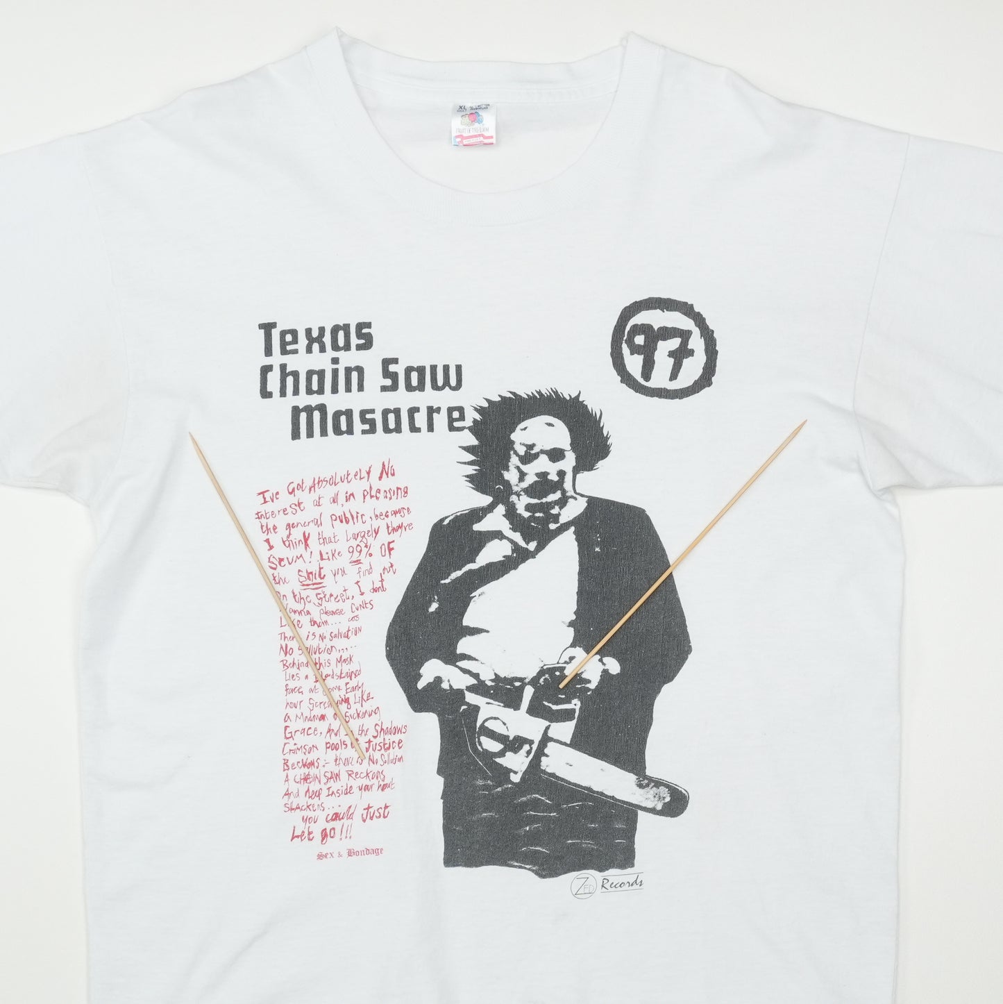 1997 Texas Chain Saw Massacre Zed Records Shirt