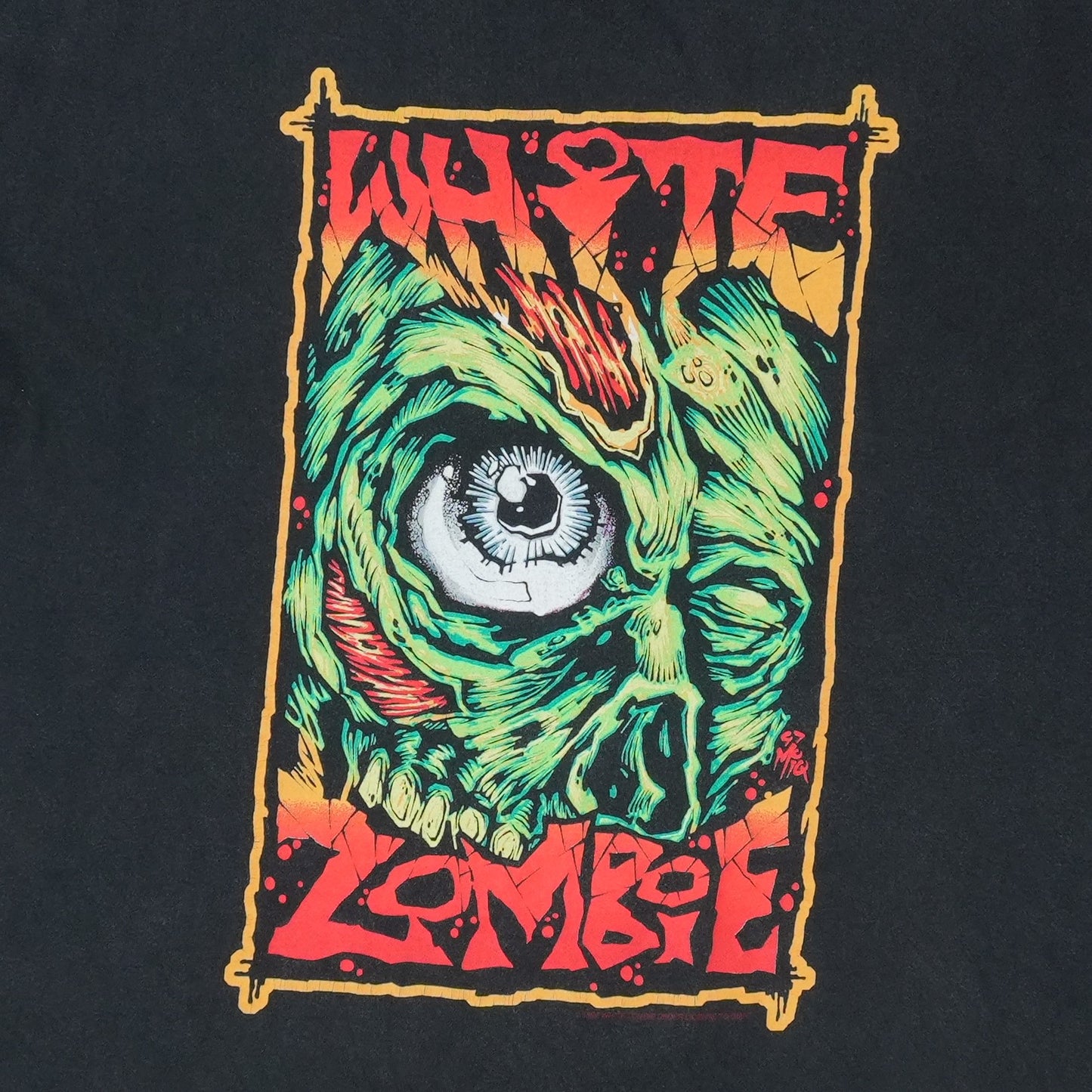 1997 White Zombie Handprint Shirt