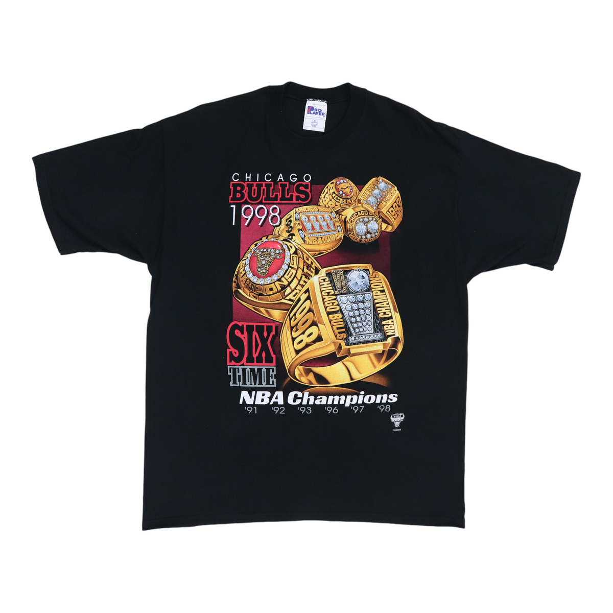 1997年1998年シカゴブルズ優勝記念新聞、ビデオ、指輪、Tシャツセット 1998 Chicago Bulls Championship Rings Shirt | Authentic Vintage