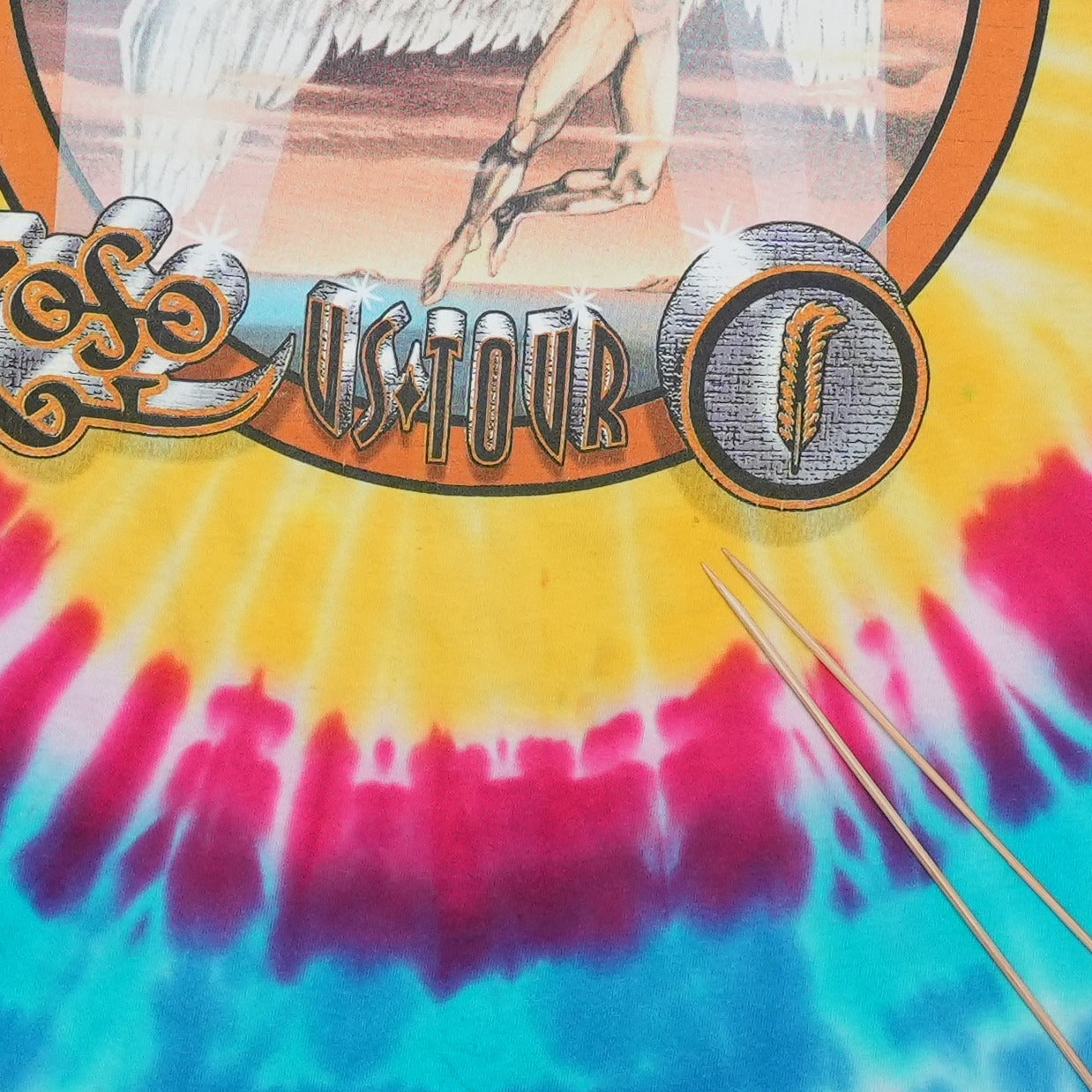1998 Jimmy Page Robert Plant Zoso Tour Tie Dye Shirt