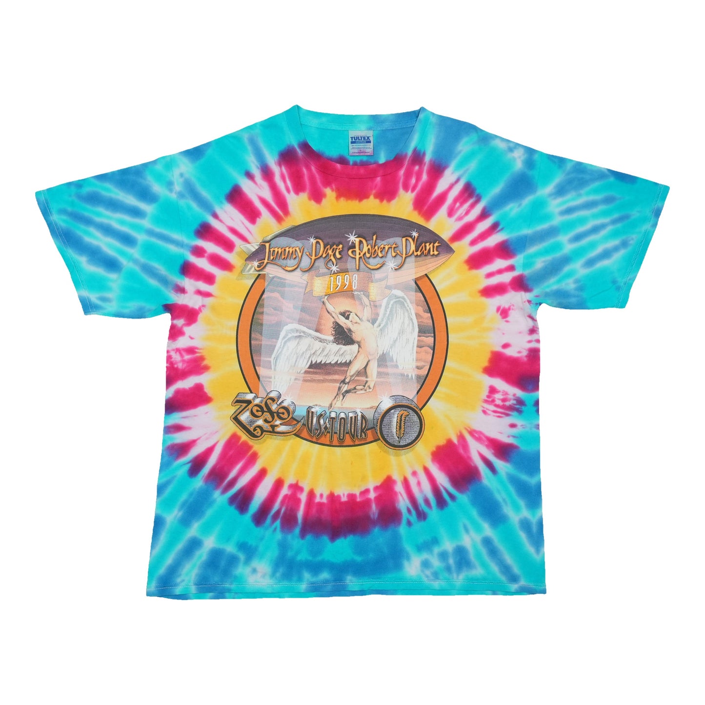 1998 Jimmy Page Robert Plant Zoso Tour Tie Dye Shirt