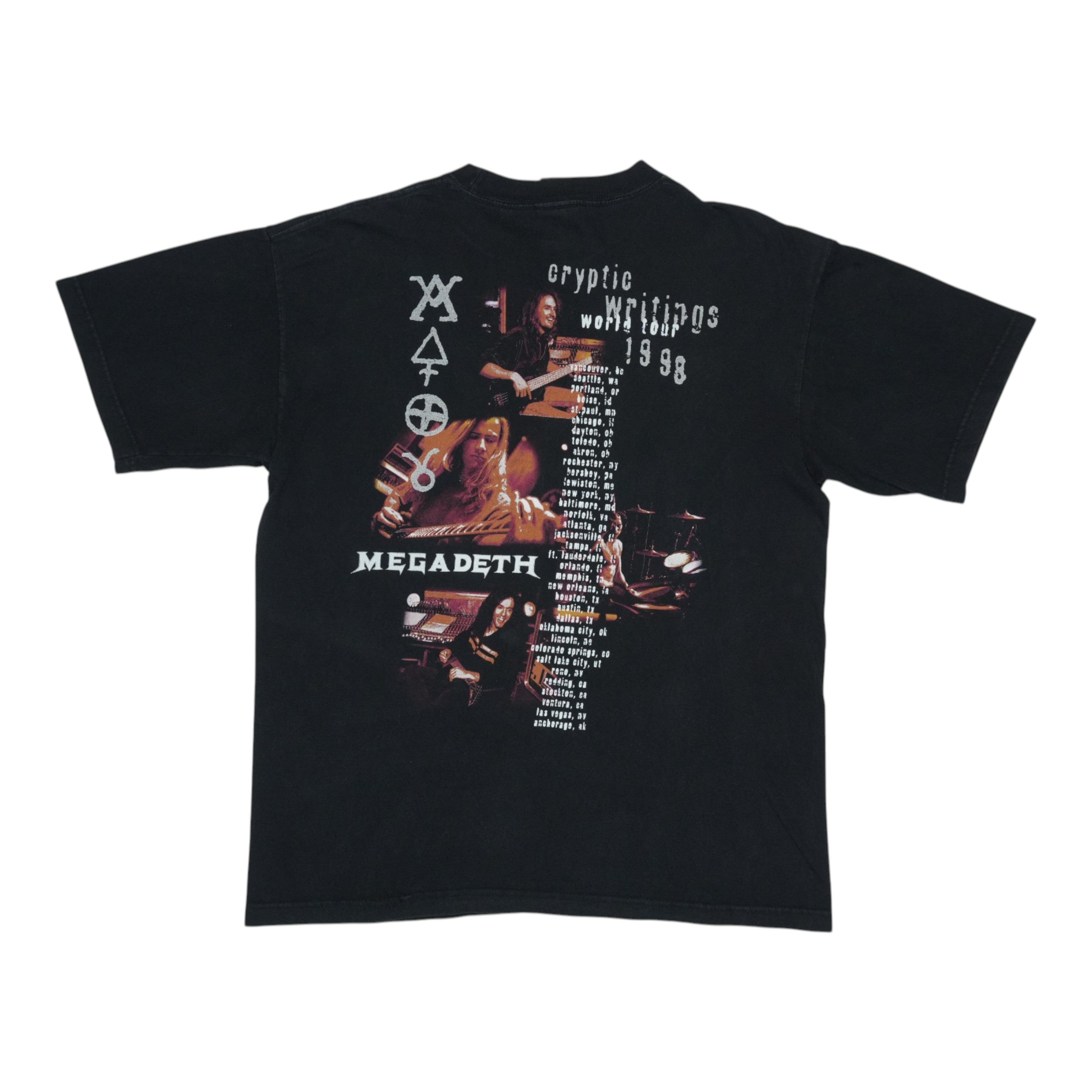 1998 Megadeth Cryptic Writings Tour Shirt | Authentic Vintage Tee