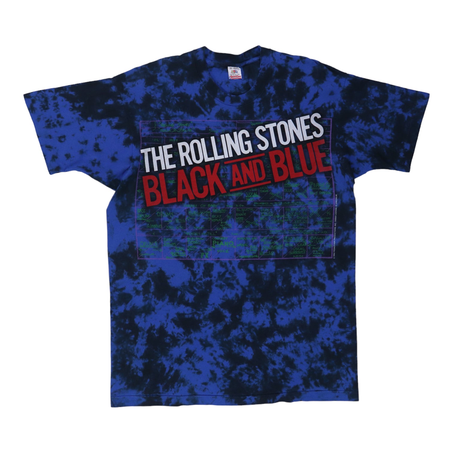 1998 Rolling Stones Black And Blue Tour Shirt | Authentic Vintage