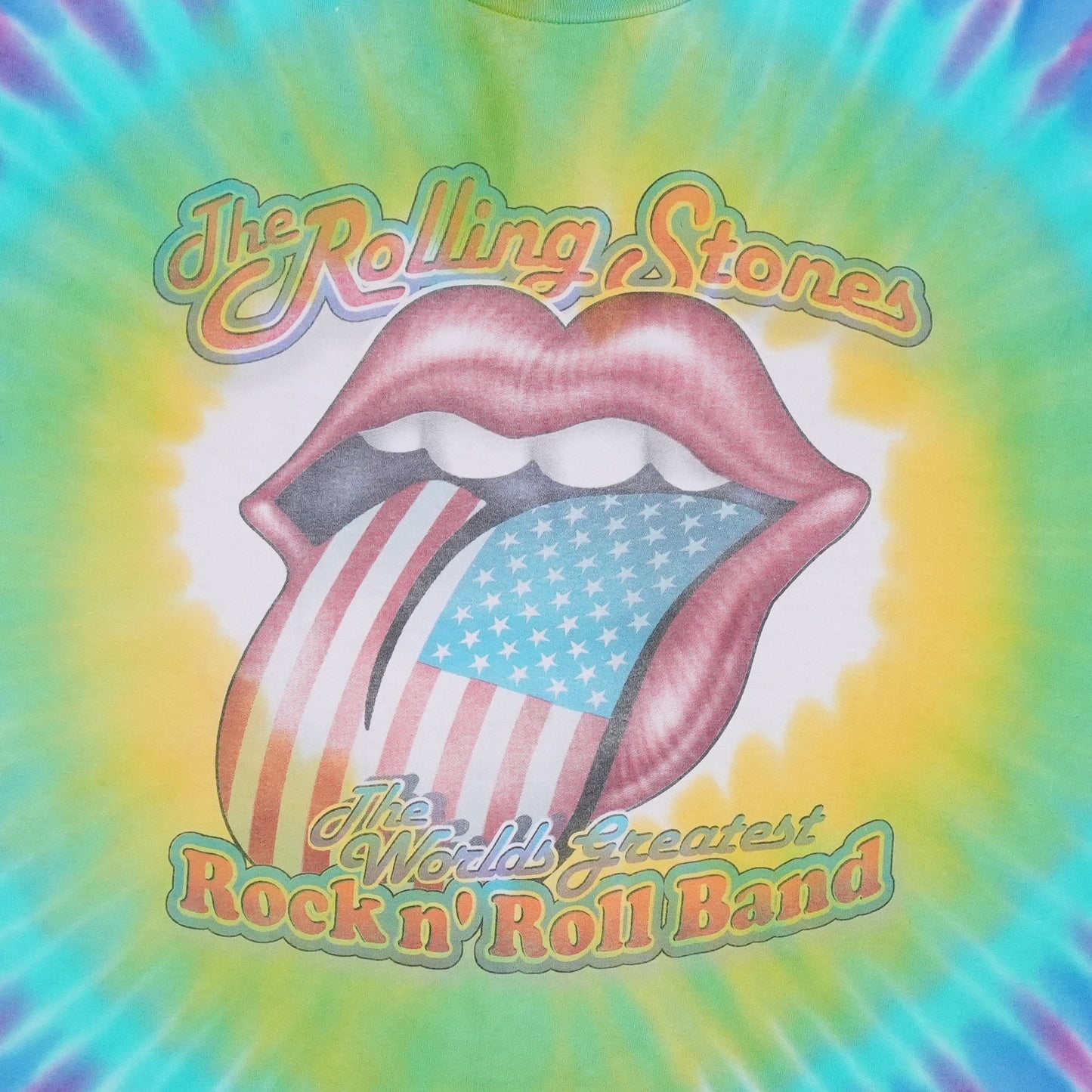1998 Rolling Stones Bridges To Babylon Tour Tie Dye Shirt