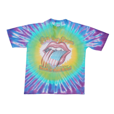 1998 Rolling Stones Bridges To Babylon Tour Tie Dye Shirt