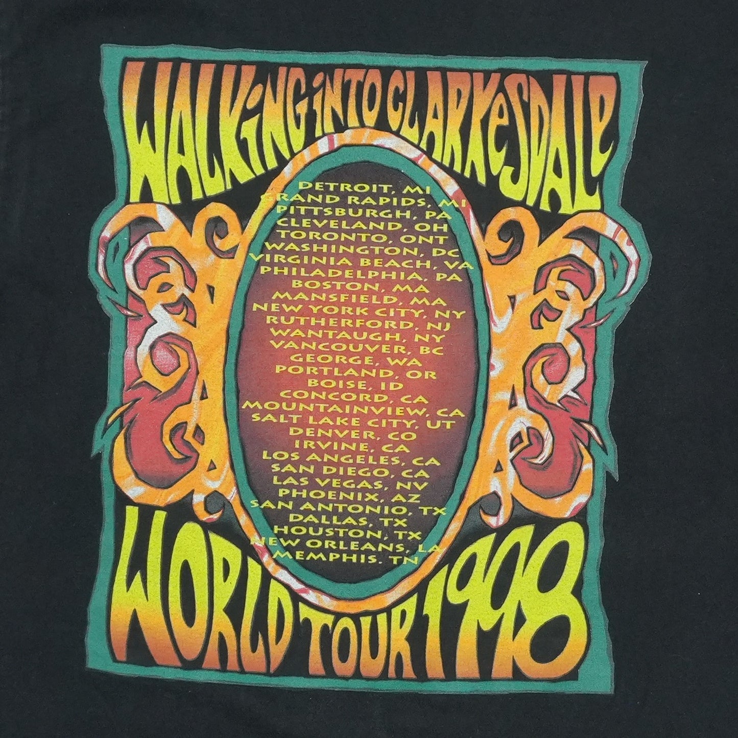 1998 Page And Plant Walking Into Clarksdale World Tour Shirt