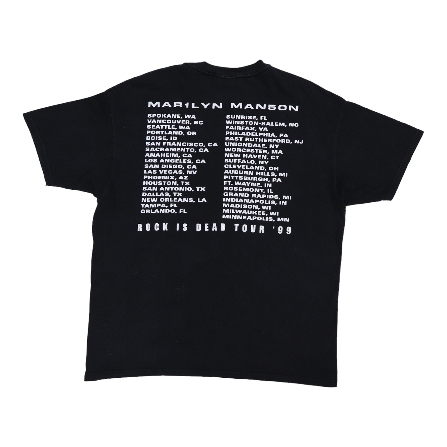 Original vintage 1999 Marilyn Manson Rock Is Dead Tour Shirt Original vintage 1999 Marilyn Manson Rock Is Dead Tour Shirt