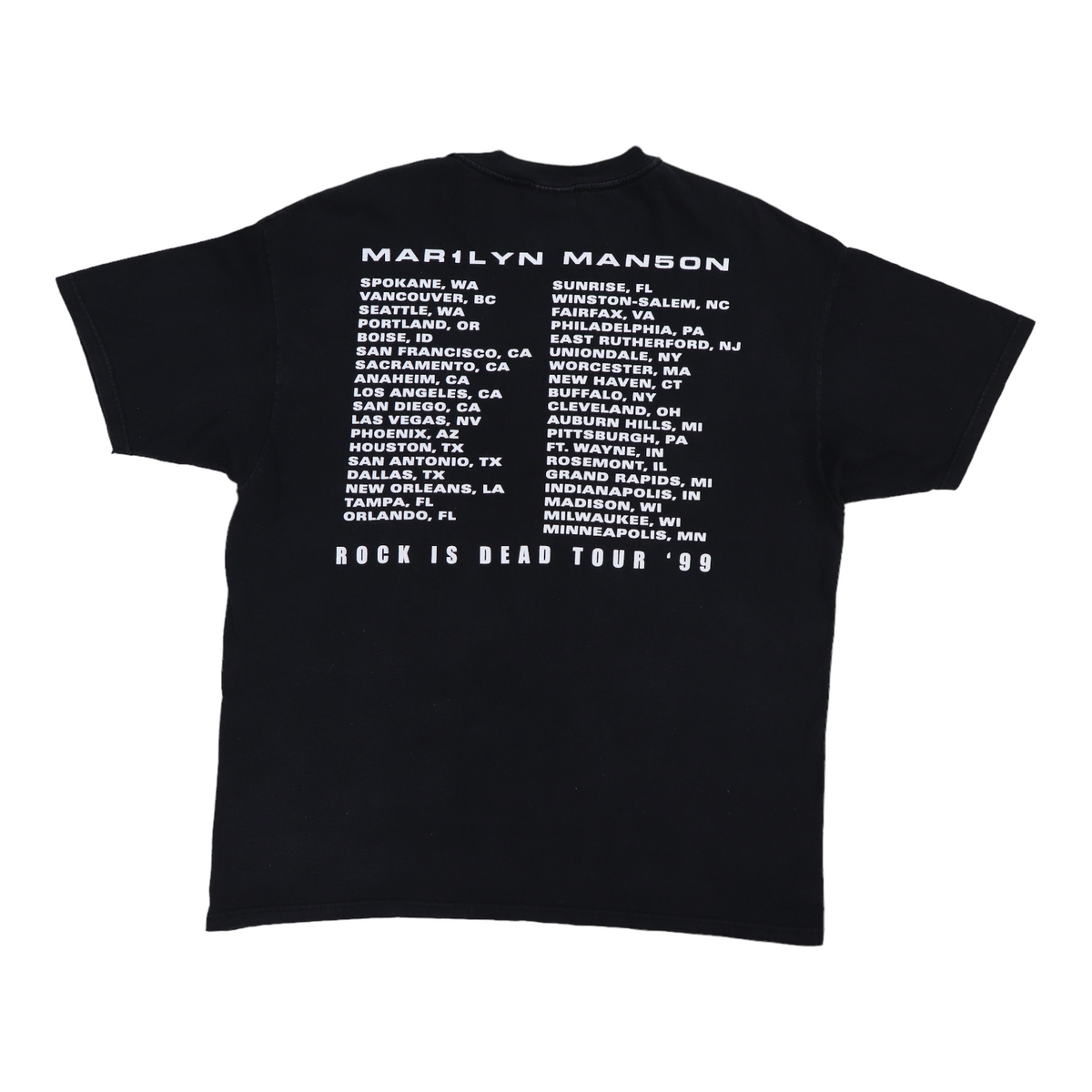1999 Marilyn Manson Rock Is Dead Tour Shirt | Authentic Vintage