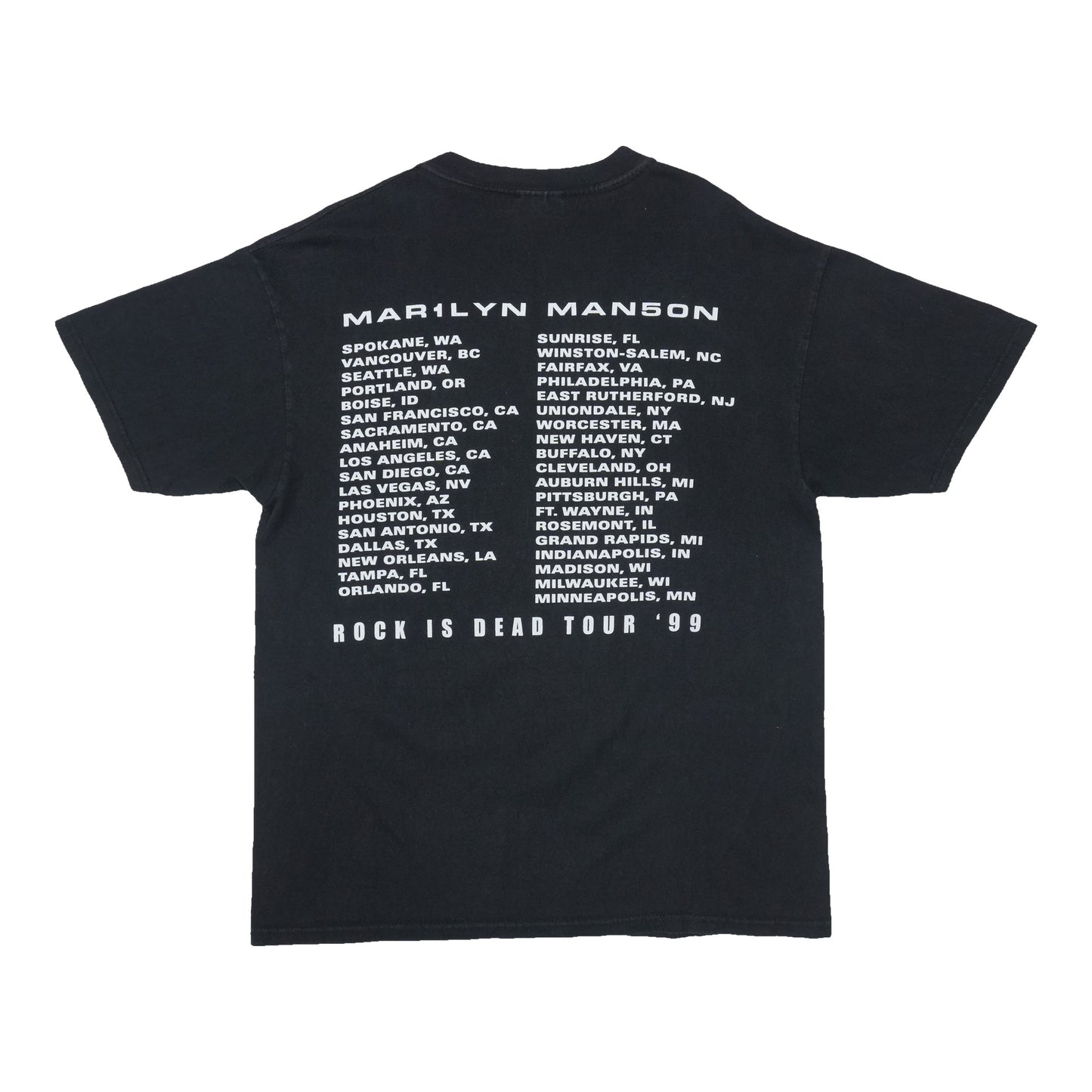 1999 Marilyn Manson Rock Is Dead Tour Shirt