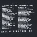 1999 Marilyn Manson Rock Is Dead Tour Shirt