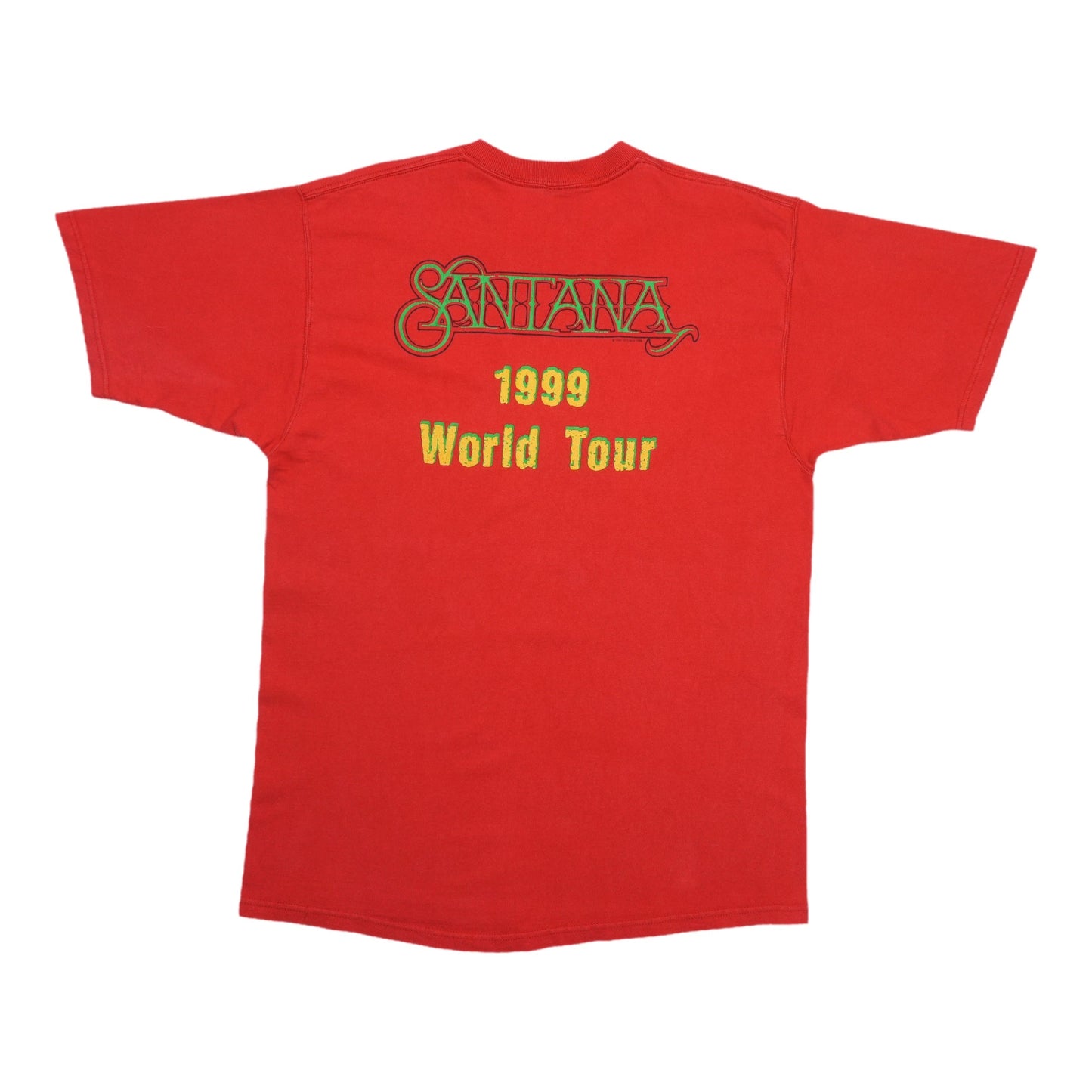 1999 Santana Supernatural World Tour Shirt Back