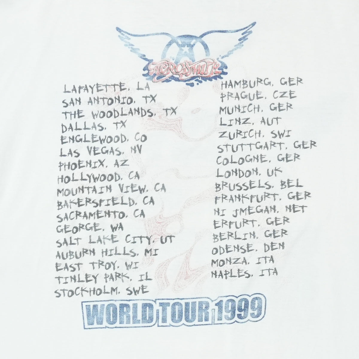 1999 Aerosmith Little South of Sanity World Tour Shirt